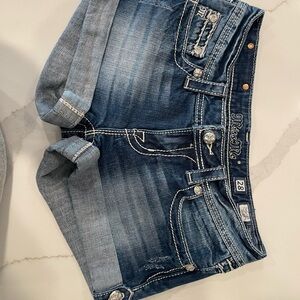 Miss Me Blue Jean Shorts